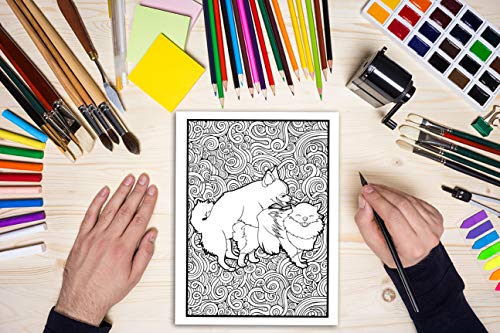 Animales follando: Un libro de colorear para adultos: 31 divertidas páginas para colorear con elefantes, perros, gatos, monos, llamas, jirafas y ... para la relajación y el alivio del estrés