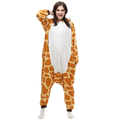 Animales Pijamas para Unisexo Adulto Cosplay Disfraz de Invierno Pijama de Jirafa,LTY48,L