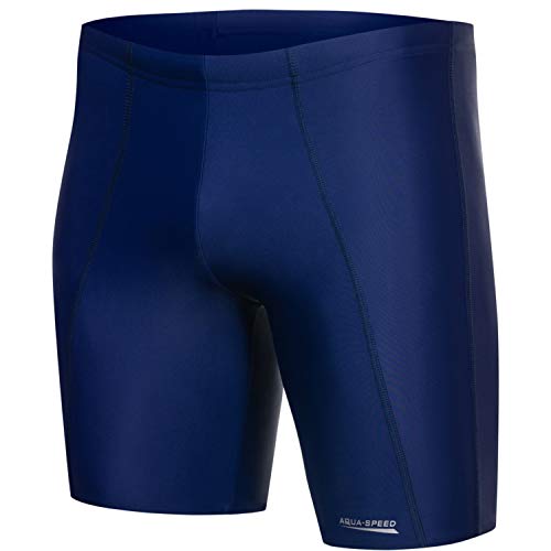 Aqua Speed Bañador Largo para Hombre | bañador Jammer hasta la Rodilla | Resistente al Cloro | protección UV | 07. Long Night | L