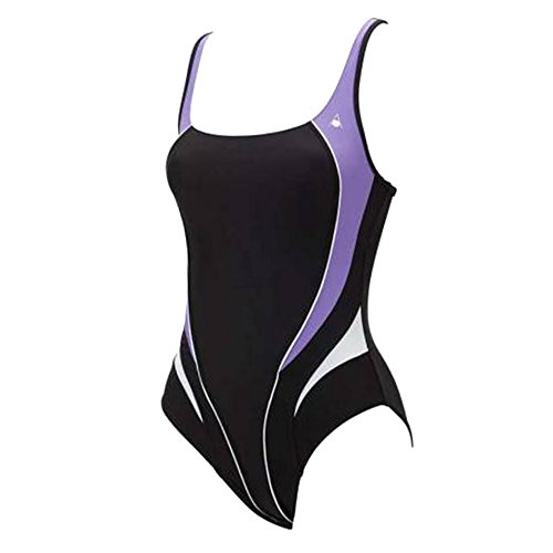 Aqua Sphere- Bañador de natación Lima Naiad para mujer (30/Gris/Rosa)