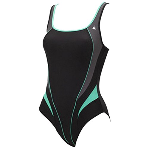 Aqua Sphere- Bañador de natación Lima Naiad para mujer (30/Gris/Rosa)