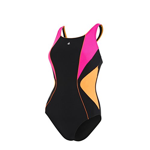 Aqua Sphere Chelsea, Bañador Deportivo para Mujer, Multicolor (Black/Pink), S