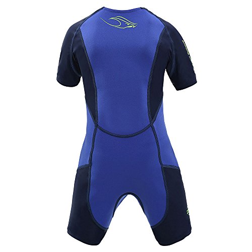 Aqua Sphere Stingray Core de manga corta más cálido y Shorty – Traje de neopreno, azul/azul marino, años 6