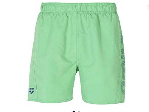 ARENA B Fundamentals Logo Boxer pantalón Corto de Playa Niño, Niños, 000662_670_12-13, Verde (Green), 12-13 años