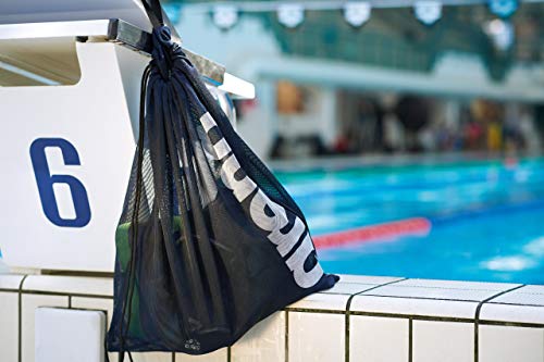 Arena Mochila de natación unisex para adultos, de malla, Team Black, talla única