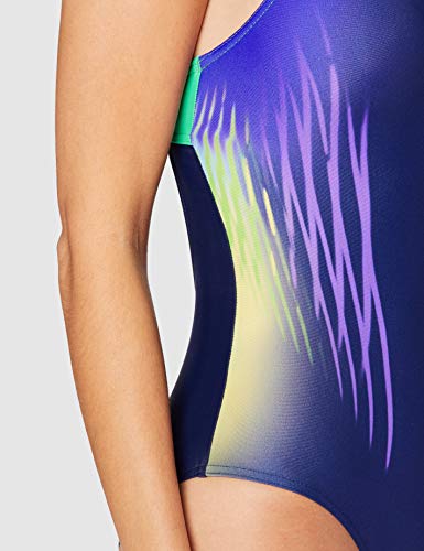 ARENA W Multicolour Webs Swim Pro Back One Piece Bañador Deportivo Mujer Multicolour Webs, Mujer, Navy-Golf Green, 38