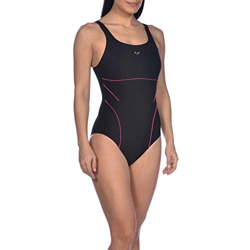 Arena W U Back One Piece Bañador Bodylift Mujer Dana Copa B, Black-Rose Violet, 50