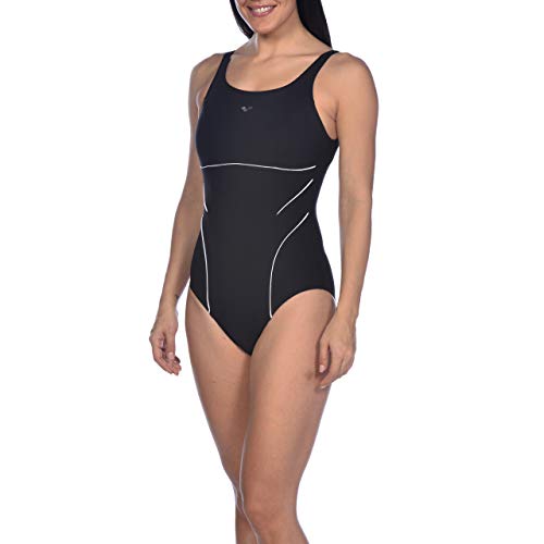 Arena W U Back One Piece Bañador Bodylift Mujer Dana Copa B, Black-White, 42