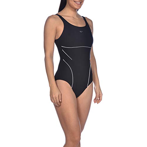 Arena W U Back One Piece Bañador Bodylift Mujer Dana Copa B, Black-White, 42