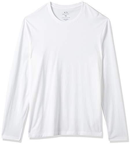 Armani Exchange 8nzm77 Camisa Manga Larga, Blanco (White 1100), Medium para Hombre