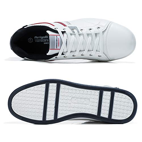 ARRIGO BELLO Zapatos Hombre Vestir Casual Deportivas Zapatillas Sneakers Caminar Correr Deportivas Gimnasio Moda cómodo Viajar Talla 41-46 (Blanco, Numeric_44)