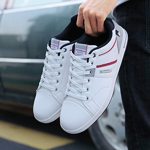 ARRIGO BELLO Zapatos Hombre Vestir Casual Deportivas Zapatillas Sneakers Caminar Correr Deportivas Gimnasio Moda cómodo Viajar Talla 41-46 (Blanco, Numeric_44)