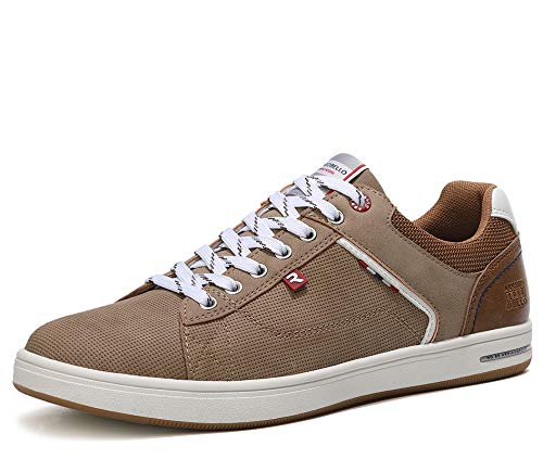 ARRIGO BELLO Zapatos Hombre Vestir Casual Zapatillas Deportivas Running Sneakers Corriendo Transpirable Tamaño 40-46 (44 EU, marrón)