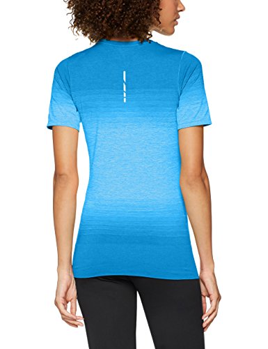 ASICS Fuzex Seamless SS Camiseta técnica de Manga Corta, Mujer, Azul (Diva Blue), XS