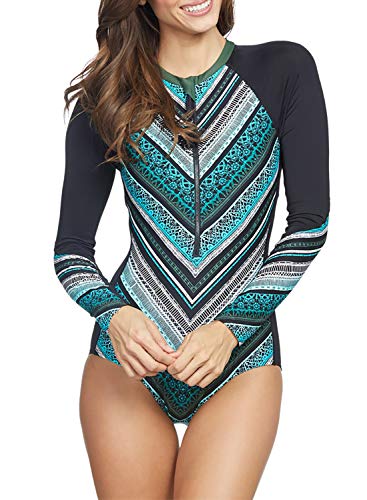 Astylish – Bañador para Mujer, Tankini, Traje de baño Deportivo, de Neopreno, Manga Larga, protección UV Azul XXL