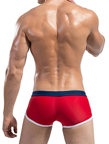 Ateid Bañador de Natación Boxer para Hombre Rojo XL