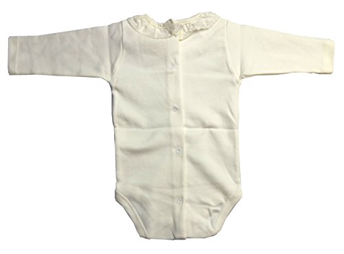 babidu BODY CUELLO BATISTA, Body para Bebé-Niños, Beige, 1 mes