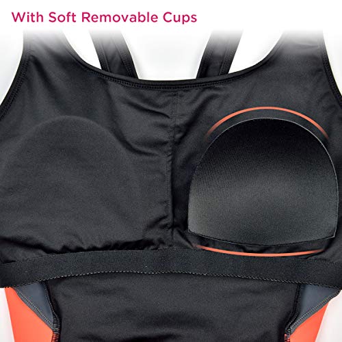 Bañador Deportivo de una Pieza para Mujer (Negro - RG, 44)