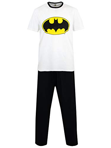 Batman Pijamas para Hombre DC Comics Blanco Medium