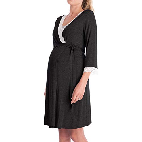 Beaums Mujeres vestido de maternidad madre lactante camisón ropa de noche de la lactancia materna