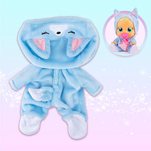 BEBES LLORONES Fantasy - Pijama Zorro azul con chupete, ropa para Bebé Llorón