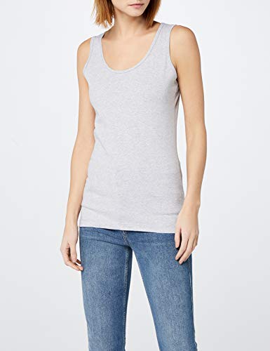 Berydale Camiseta sin mangas de mujer, pack de 3, Gr. Small, Grau (Grau Melange)