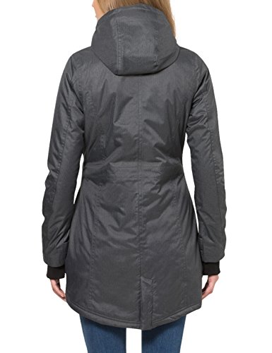 Berydale Parka para mujer con capucha y lazos para los pulgares, Gris, 34 (Talla del fabricante: XS)