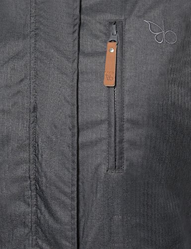 Berydale Parka para mujer con capucha y lazos para los pulgares, Gris, 34 (Talla del fabricante: XS)