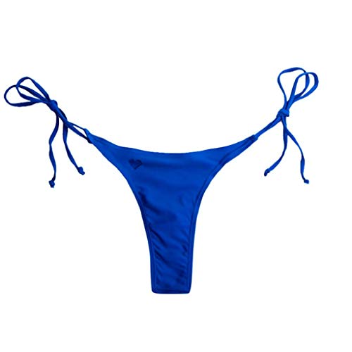 Bikini Tanga Mujer 2019 SHOBDW Sexy Bañador Mujer Playa de Verano Vendaje Color Sólido Traje de Baño Mujer Bañadores de Mujer(Azul,S)