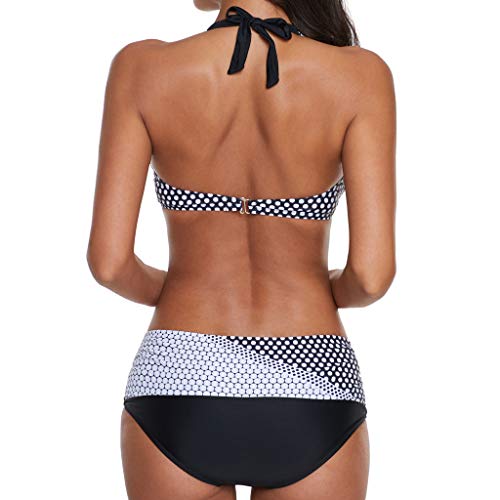 Bikinis Mujer 2020 Push up Sexy de Lunares de Playa Conjunto de Traje de BañO Estampado Bohemio BañAdores con Relleno Sujetador Tops y Braguitas Ropa de Playa vikinis riou