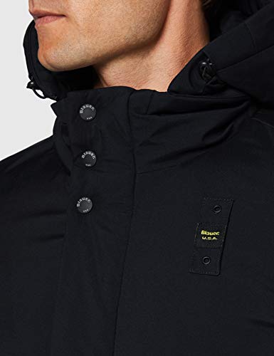 Blauer IMPERMEABILE/Trench LUNGHI Imbottito Piuma Abrigo de vestir, 999 Nero, L para Hombre