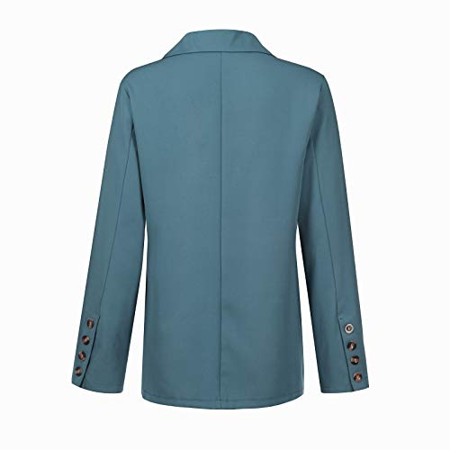 Blazers Mujer Casual SHOBDW Liquidación Venta Señoras de la Oficina Trajes Mujer Trabajo Solapa Chaqueta Mujer Slim Fit Cardigan Mujer Baratos Abrigo Mujer Largos Tallas Grandes(Armada,XXL)