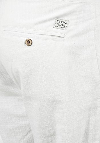 BLEND Bonavo Pantalón De Lino Largo De 100% algodón Regular-Fit, tamaño:XL, Color:White (70002)