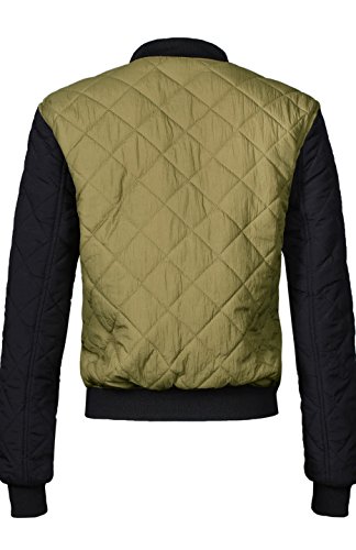 BodiLove Classic - Chaqueta bomber acolchada con cremallera para mujer