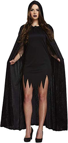 byou Capa con Capucha,Capa de Halloween Negro Larga Capa de Vampiro Diablo con Capucha para Mujeres Hombres Halloween Fiesta Disfraces