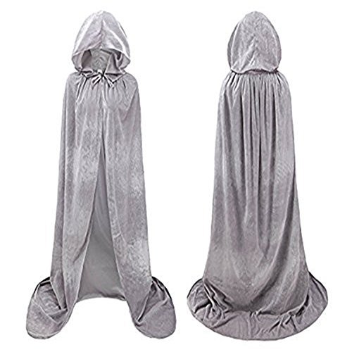 Cabo de Halloween Poncho con capucha con el vestido de la bruja capilla larga de Cosplay del traje de diablo medieval Escudo de maquillaje mujer del hombre del traje unisex Cabo Príncipes adulto