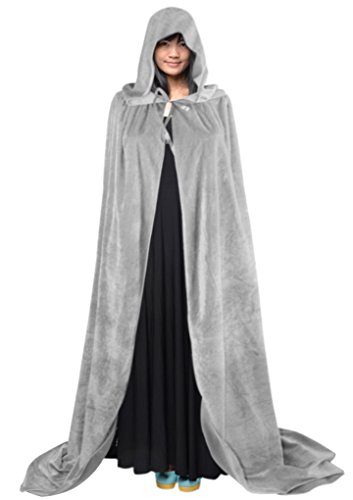 Cabo de Halloween Poncho con capucha con el vestido de la bruja capilla larga de Cosplay del traje de diablo medieval Escudo de maquillaje mujer del hombre del traje unisex Cabo Príncipes adulto