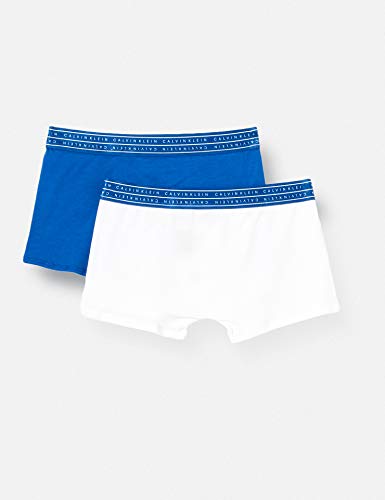 Calvin Klein 2pk Trunks Bañador, Azul ( 1trueblue/1pvhwhite ), 10/12 Unisex Niños