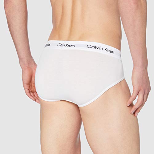 Calvin Klein Hip Brief 3pk Slip, Blanco (White), M (Pack de 3) para Hombre