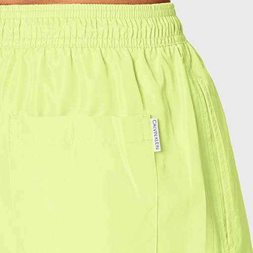 Calvin Klein Medium Drawstring Bañador, Amarillo (Safety Yellow ZAA), S para Hombre