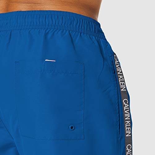 Calvin Klein Medium Drawstring Bañador, Azul (Snorkel Blue CJR), S para Hombre