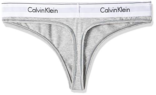 Calvin Klein String – Modern Cotton Tanga, Grau (GREY HEATHER 020), M para Mujer