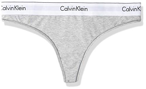 Calvin Klein String – Modern Cotton Tanga, Grau (GREY HEATHER 020), M para Mujer