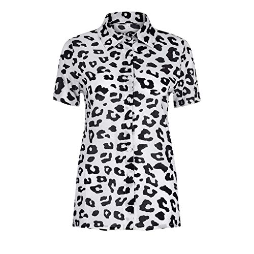 Camisa de manga corta para mujer, talla grande, estampado suelto, cuello en V, manga corta, blusa de mujer, blusa de color liso, para Pascua, día de San Patricio (Negro-XL)