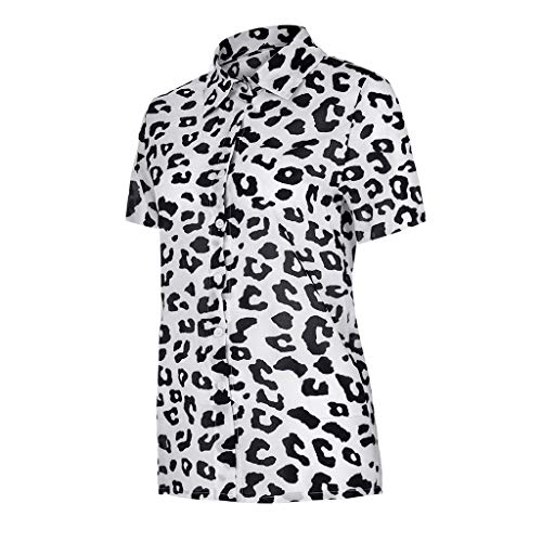 Camisa de manga corta para mujer, talla grande, estampado suelto, cuello en V, manga corta, blusa de mujer, blusa de color liso, para Pascua, día de San Patricio (Negro-XL)