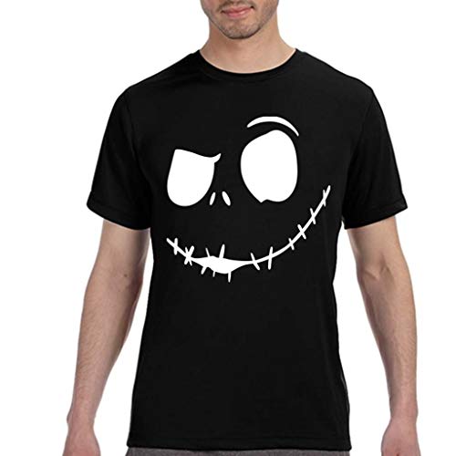 Camisetas Hombre Lanskirt Camisas de Manga Corta con Cuello Redondo y Estampado Smiley Tops de Verano Elegante Polos de BáSica Camiseta para Hombres Diario 3XL