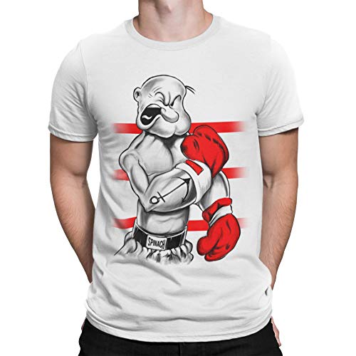 Camisetas La Colmena 213-Camiseta Popeye Ali (S, Blanco)