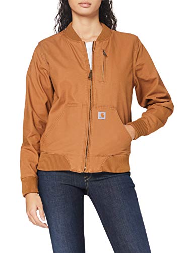 Carhartt Crawford Bomber Jacket Chaquetas, Brown, L Regular para Mujer