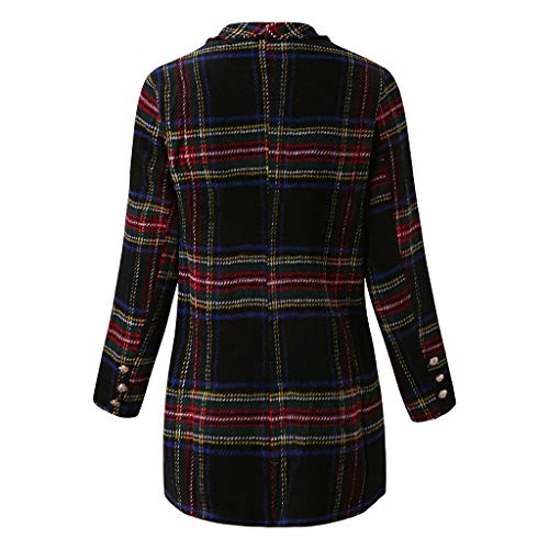 Chaquetas Traje de Mujer Largas Otoño Baratas Tallas Grandes,PAOLIAN Abrigo Paño Trench Joven Mujer Invierno Cuadros Fiesta Vestir Blazer Mujer Elegantes Casual Entallados