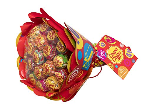 Chupa Chups Caramelo con Palo de Sabores Variados, 19 x 12g